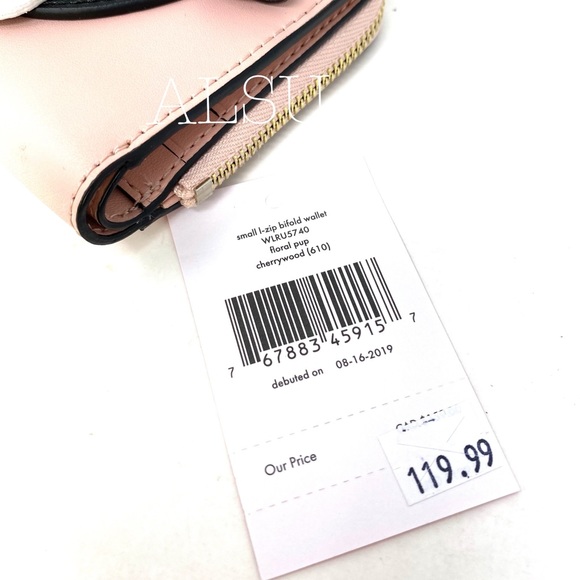 Kate♠️Spade Small ZIP Bifolder Wallet Cherrywood - Picture 7 of 7